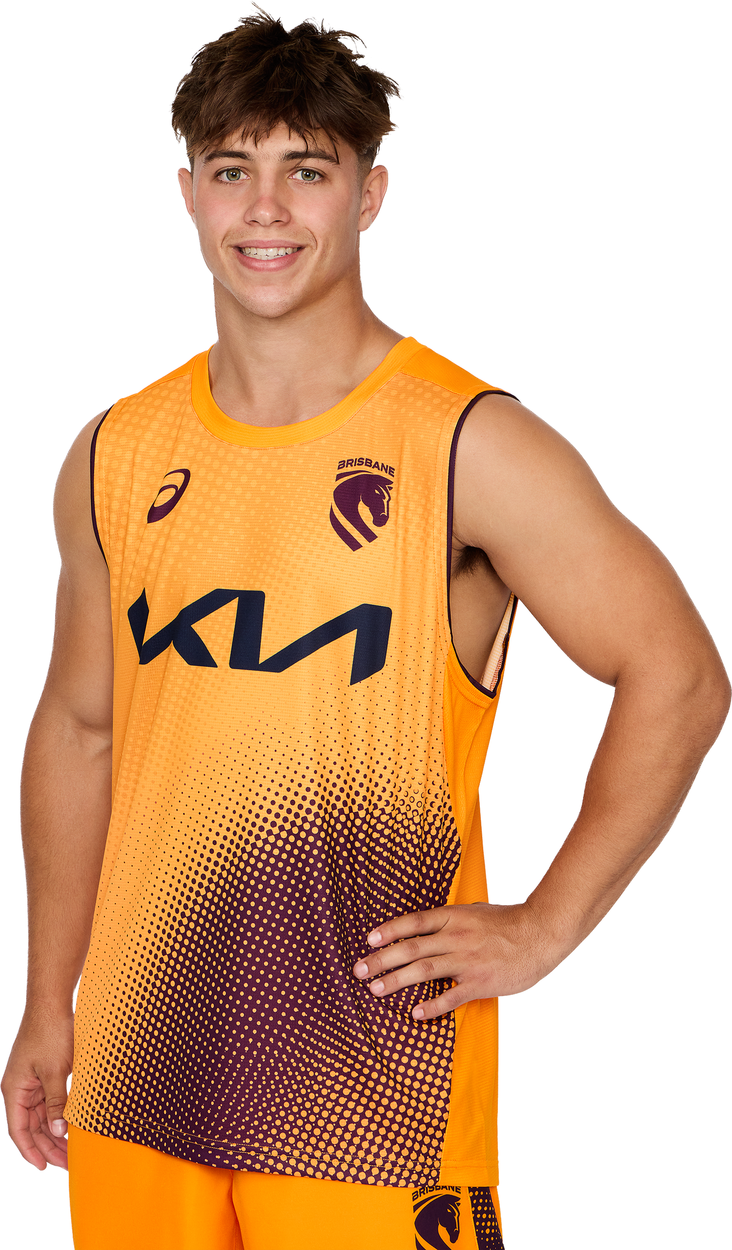 NRL 2026 Training Singlet - Brisbane Broncos - Gold - Adult - Mens