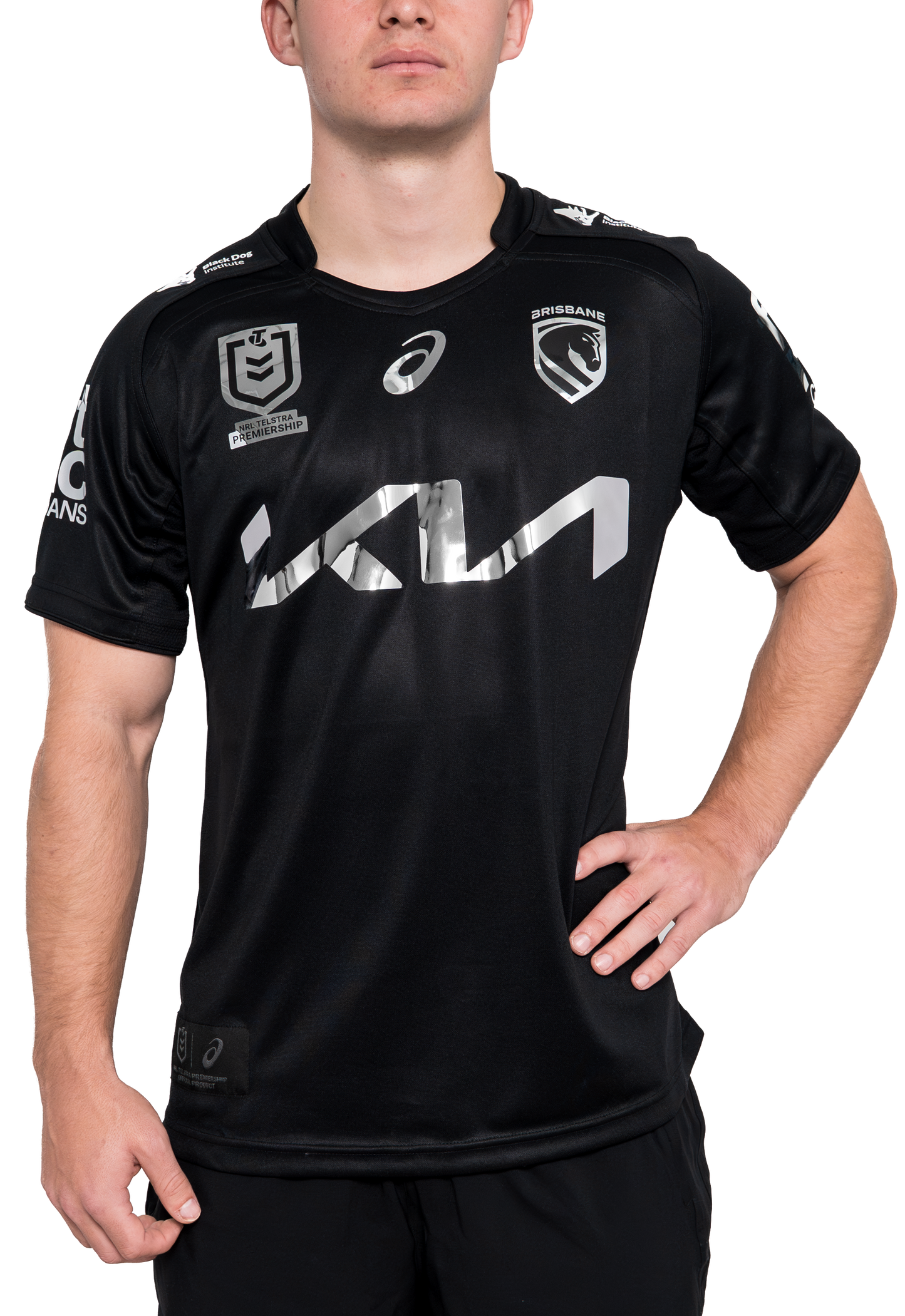 NRL 2026 Black Charity Jersey - Brisbane Broncos - Adult - Mens