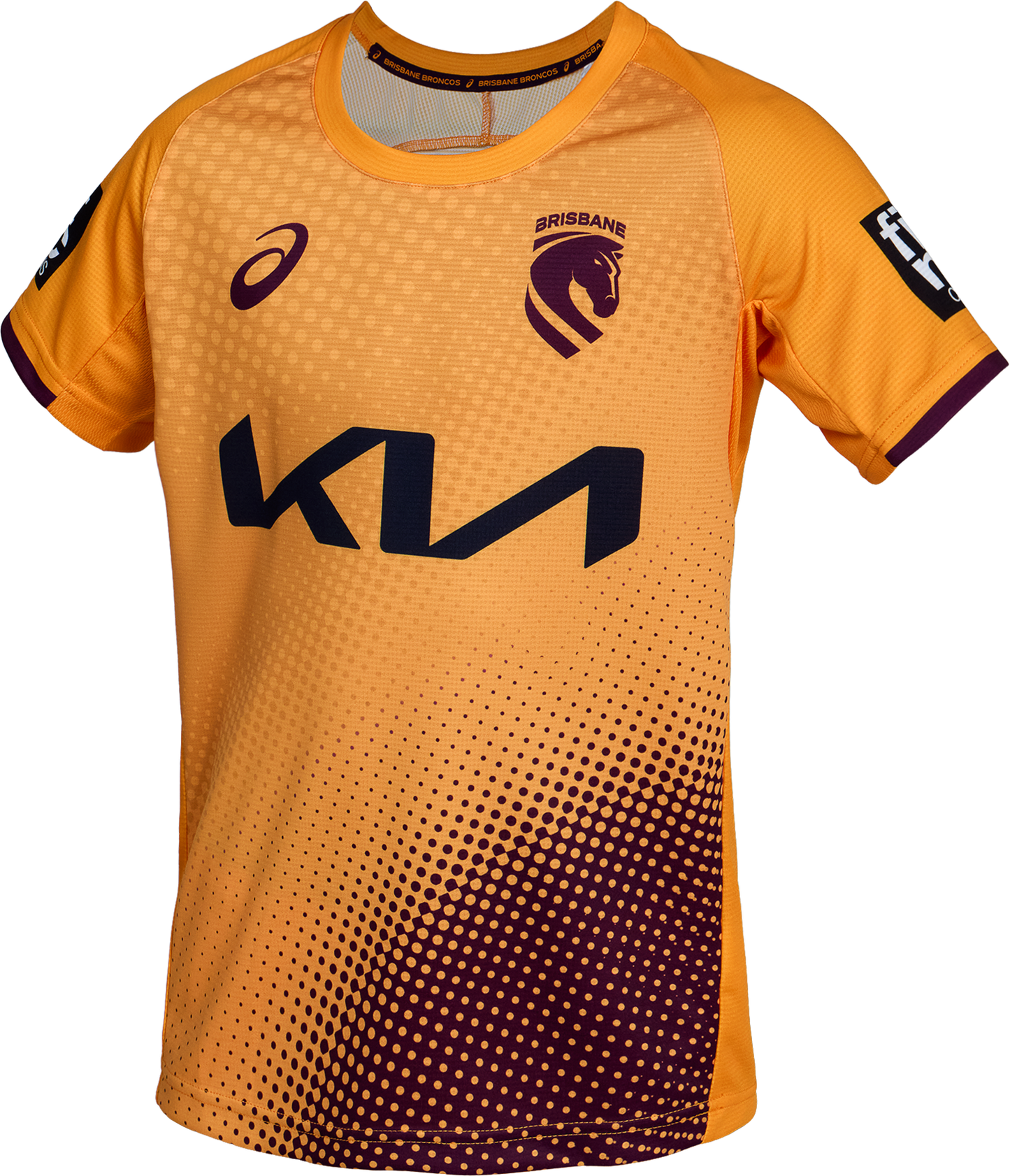 NRL 2026 Training Tee - Brisbane Broncos - Gold - Youth - Kids