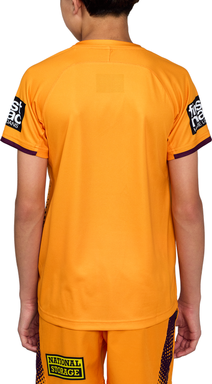 NRL 2026 Training Tee - Brisbane Broncos - Gold - Youth - Kids
