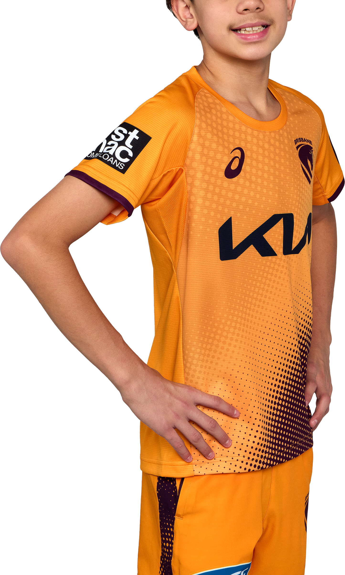 NRL 2026 Training Tee - Brisbane Broncos - Gold - Youth - Kids