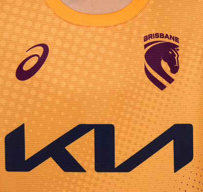 NRL 2026 Training Tee - Brisbane Broncos - Gold - Youth - Kids