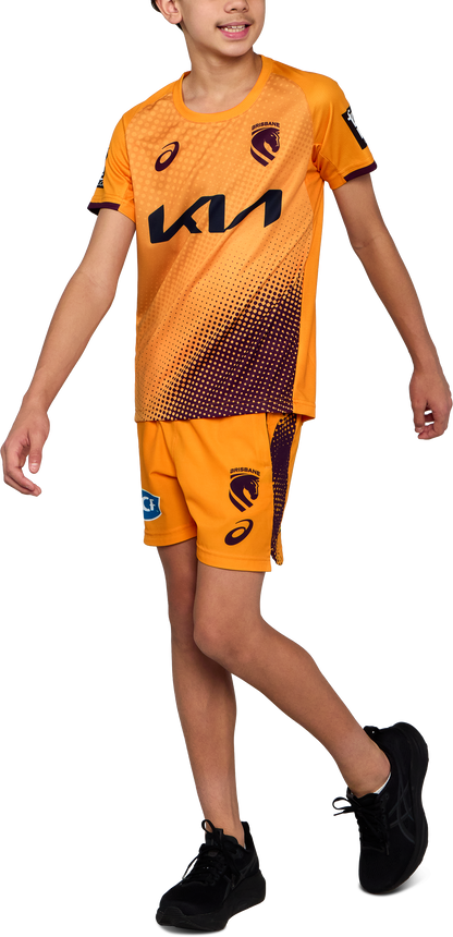 NRL 2026 Training Tee - Brisbane Broncos - Gold - Youth - Kids