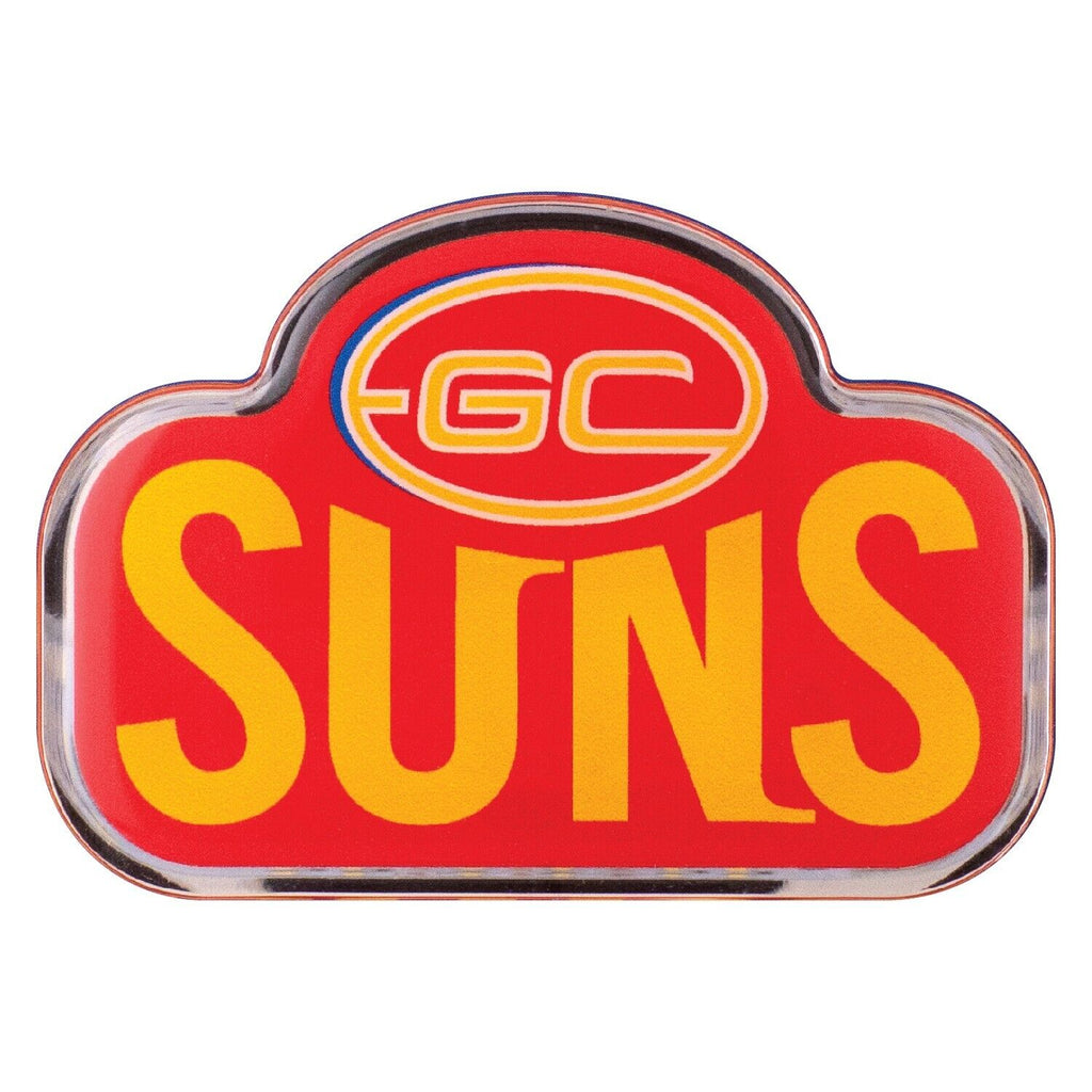AFL Logo Emblem Gold Coast Suns Supporter Car Badge
