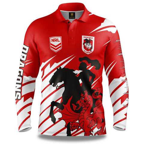 NRL 'Ignition' Fishing Shirt - St George Illawarra Dragons - Youth - Polo