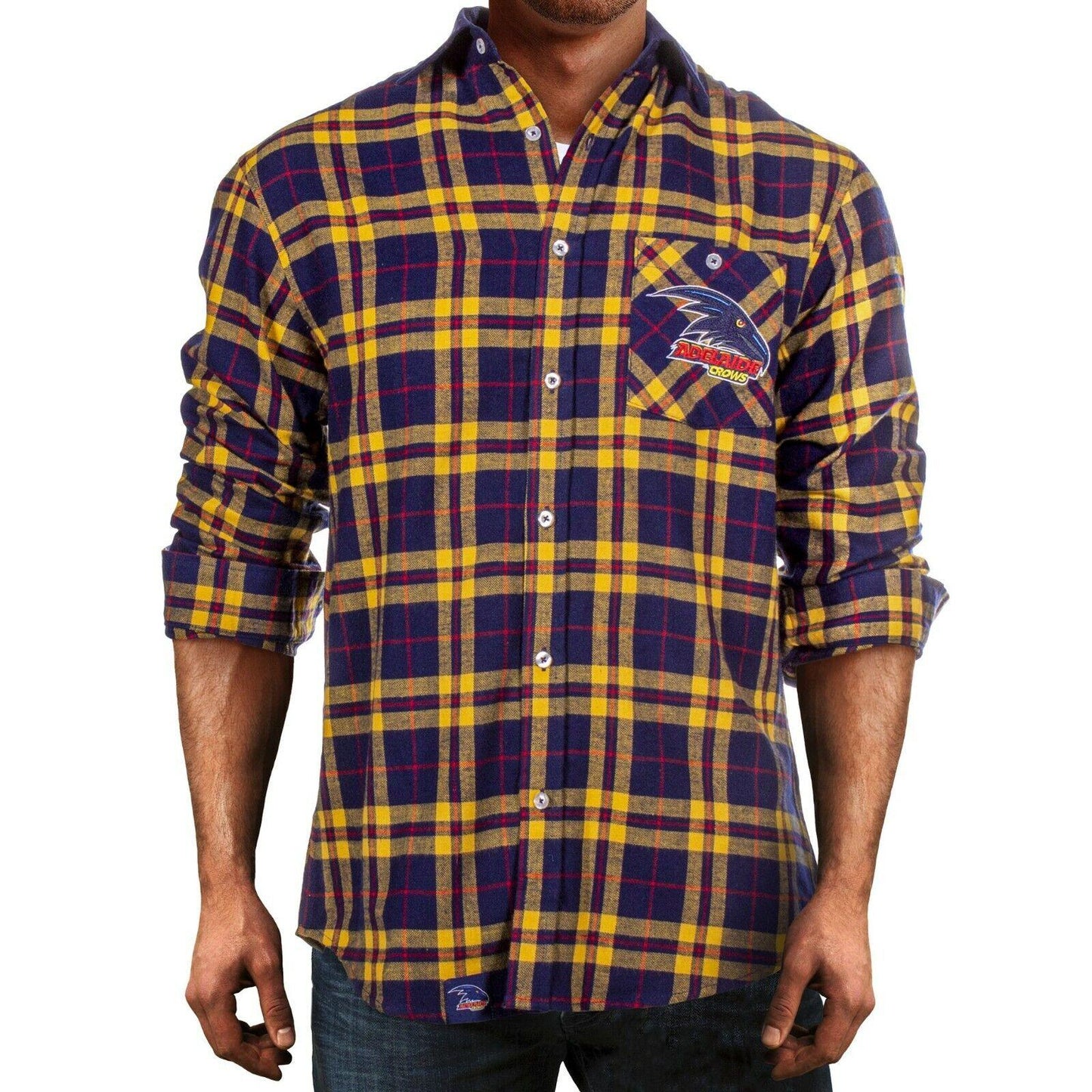 AFL Flannel Polo - Adelaide Crows - Flanno - Flannelette Shirt