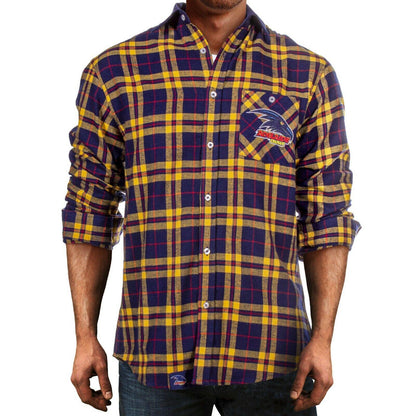 AFL Flannel Polo - Adelaide Crows - Flanno - Flannelette Shirt