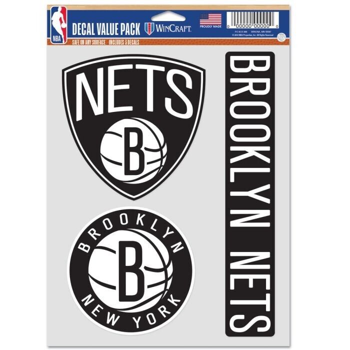 NBA 3 Decal Value Pack - Brooklyn Nets