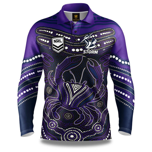 NRL 'Karumba' Fishing Shirt - Melbourne Storm - Adult - Mens - Polo