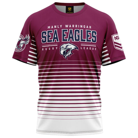 NRL Kids Game Time Tee Shirt - Manly Sea Eagles - Baby Child T-Shirt