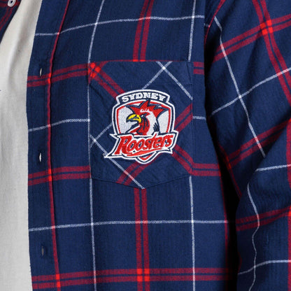 NRL 'Mustang' Flannel Polo - Sydney Roosters - Flanno Shirt