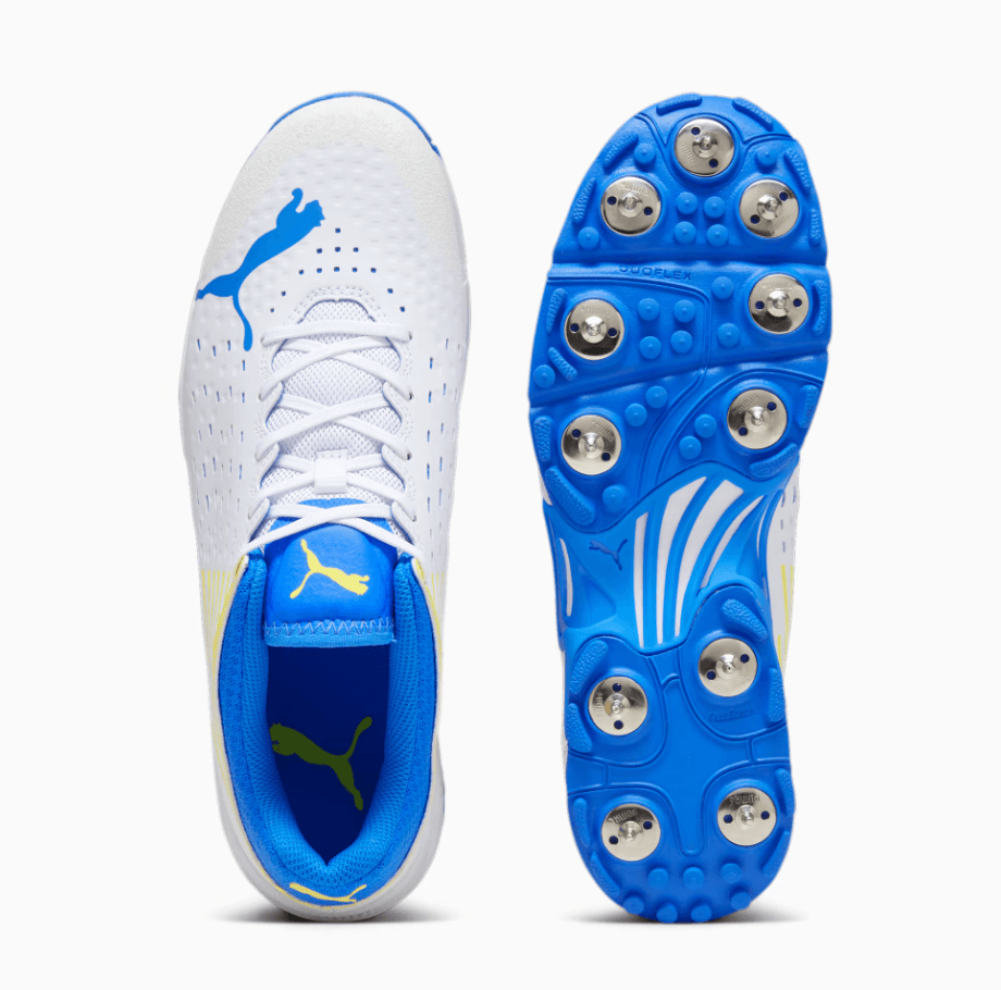 Puma Spike Cricket Shoe White/Ultra Blue Adult Mens