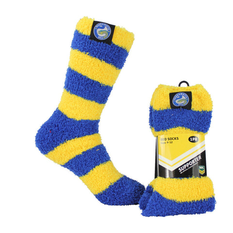 NRL Fluffy Bed Socks - Paramatta Eels - One Pair
