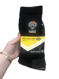 NRL Work Socks - NEW LOGO - West Tigers - Two Pack