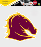 NRL Car Monster Decal - Brisbane Broncos - Sticker - Team Logo - 470mm