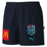 NRL 2024 Training Shorts - New South Wales Blues - Aqua - NSW - Mens