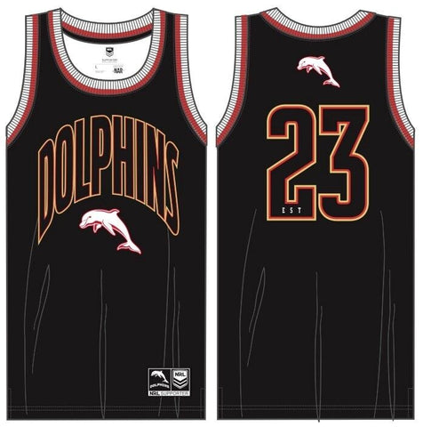 NRL Mens Basketball Singlet - Dolphins - Rugby League