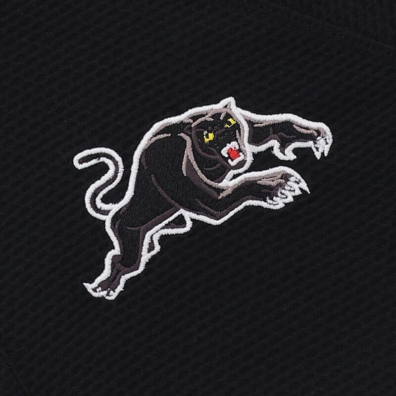 NRL 2025 Media Polo - Penrith Panthers - Black - Adult - Mens