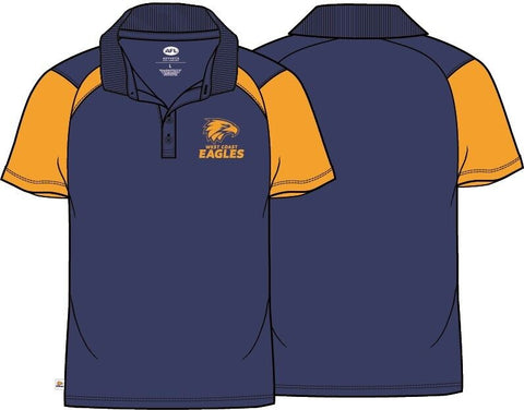 AFL Sublimated Polo Tee Shirt - West Coast Eagles - Adult