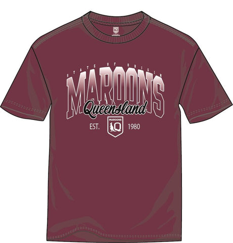 NRL Arch Tee - Queensland Maroons - QLD T-Shirt - Shirt - State of Origin
