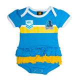 NRL Girls Tutu Footy Suit Body Suit - Gold Coast Titans -  Baby Toddler Infant