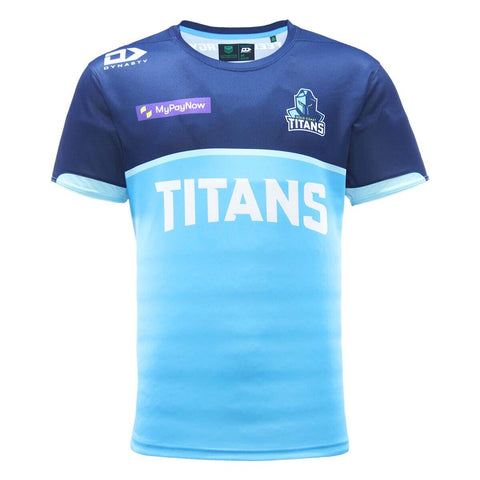 NRL 2023 Warm Up Tee Shirt - Gold Coast Titans - Adult - T-Shirt - DYNASTY