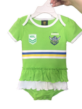 NRL Girls Tutu Footy Suit Body Suit - Canberra Raiders -  Baby Toddler Infant