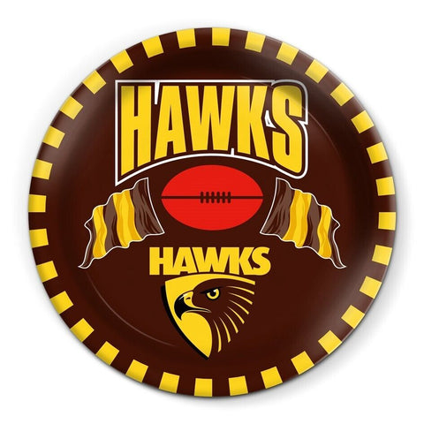 AFL Snack Plate - Hawthorn Hawks - 20cm diameter - Melamine - Single