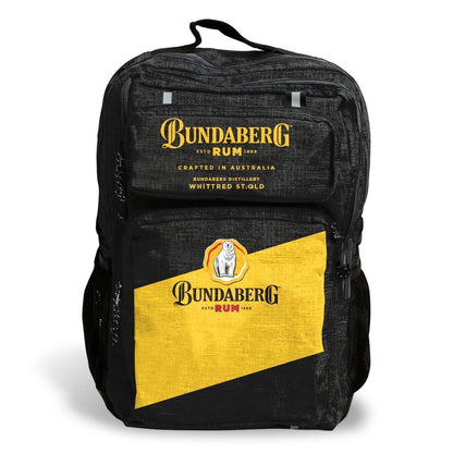 Bundaberg Rum Backpack - Bundy Rum - Zipped Pockets - Approx 50cm x 32cm x 24cm