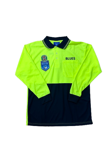 NRL High Vis Polo Shirt - NSW Blues - Adult - Mens - Polo