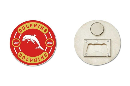 NRL Bottle Opener Magnet - Dolphins - Rugby League