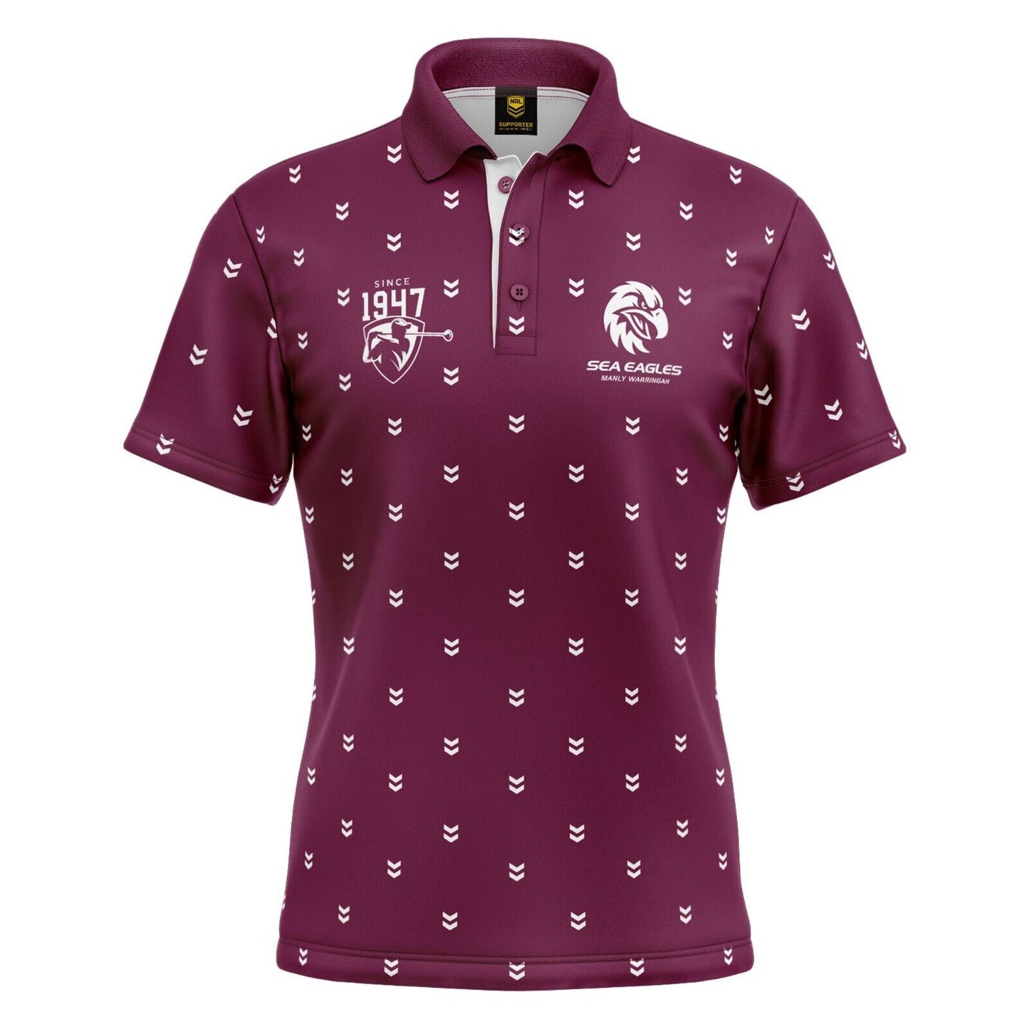 NRL 'Mulligan' Golf Polo - Manly Sea Eagles - Adult - Mens - Polo