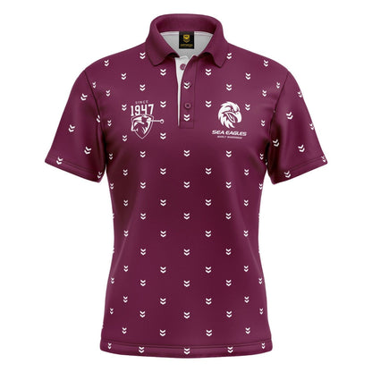 NRL 'Mulligan' Golf Polo - Manly Sea Eagles - Adult - Mens - Polo