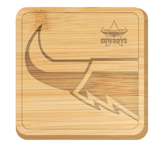 NRL Cheeseboard - North Queensland Cowboys - 35 x 35 x 1.5cm - Serving Board