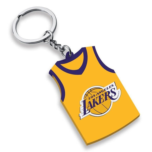 NBA Rubber Jersey Keyring - Los Angeles Lakers - Key Ring - Team Logo