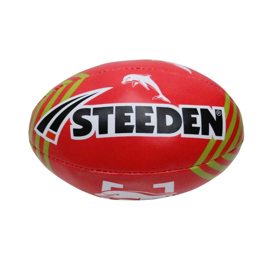 NRL 2025 6 Inch Sponge Football - Dolphins - Supporter Ball