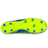 NOMIS Prodigy FG Football Boots - Royal/Fluro Lime - Shoe - Adult