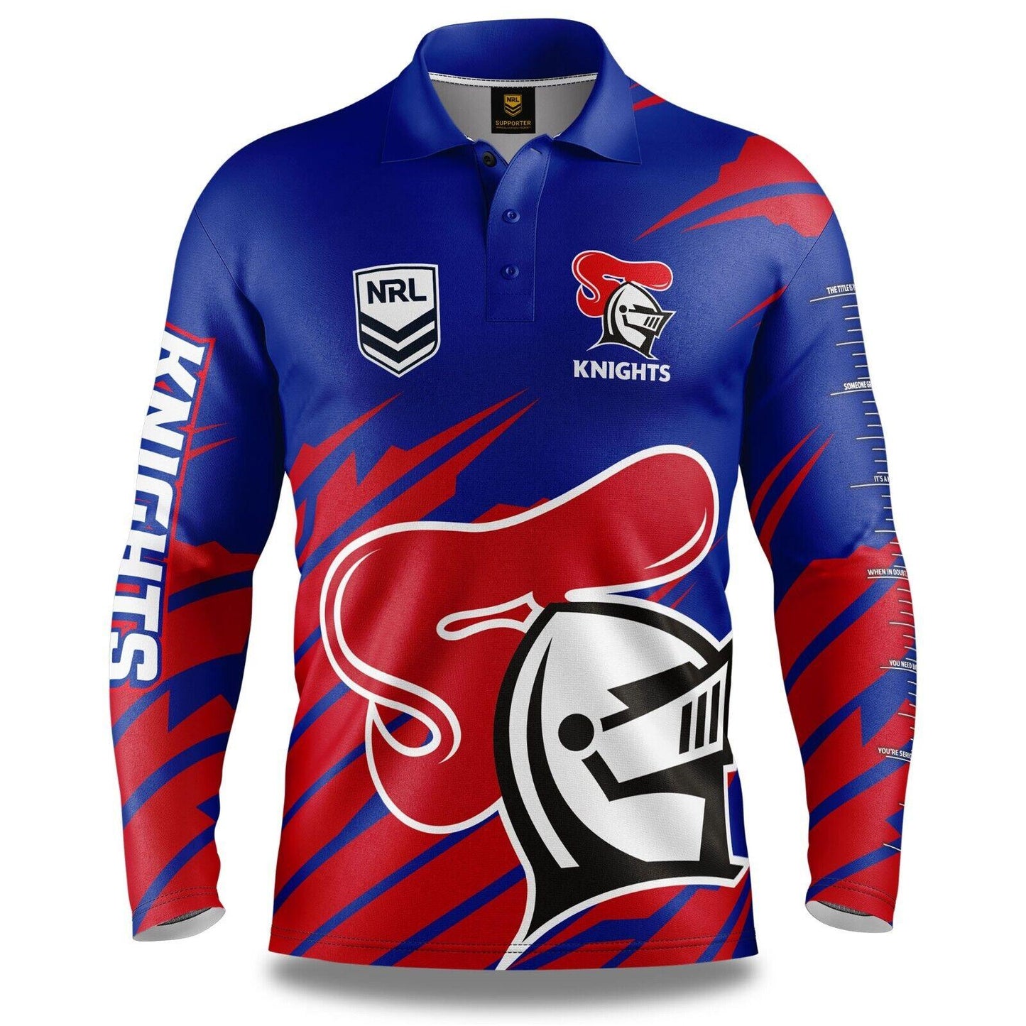 NRL 'Ignition' Fishing Shirt - Newcastle Knights - Adult - Mens - Polo