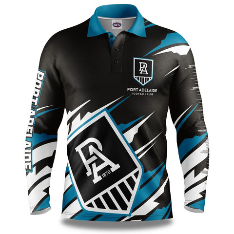 AFL 'Ignition' Fishing Shirt - Port Adelaide Power - Adult - Mens - Polo