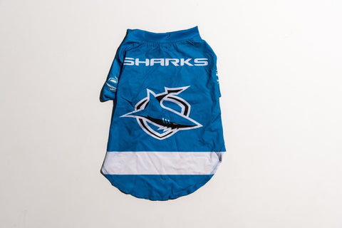NRL Pet Jersey - Cronulla Sharks - Size XS to XL - T-Shirt - Dog - Cat