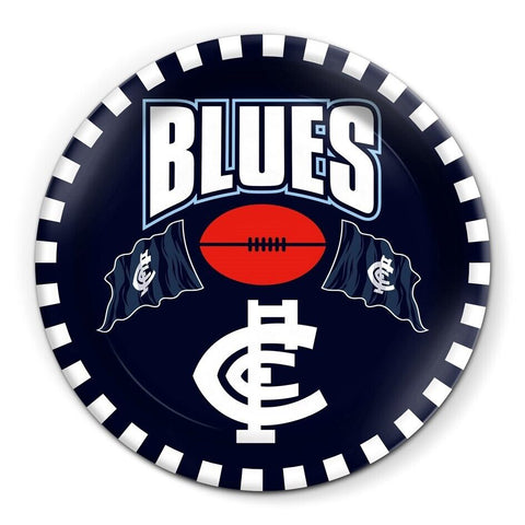 AFL Snack Plate - Carlton Blues - 20cm diameter - Melamine - Single