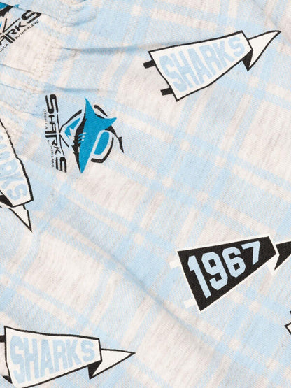 NRL Check Pyjama Set - Cronulla Sharks - Toddler - NAR