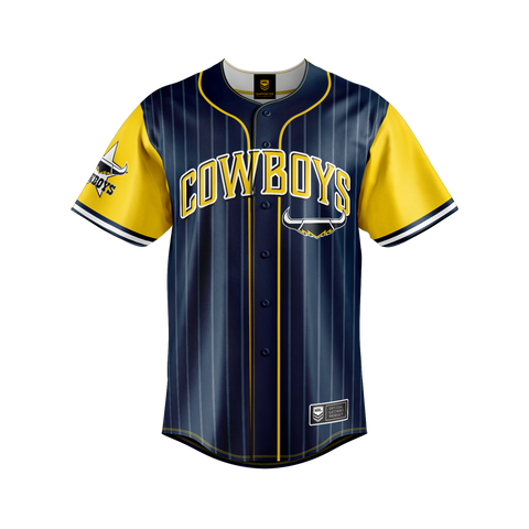 NRL 'Slugger' Baseball Shirt - North Queensland Cowboys - Tee