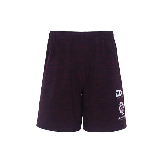 NRL 2024 ALT Gym Shorts - Manly Sea Eagles - Maroon - Adult - Mens