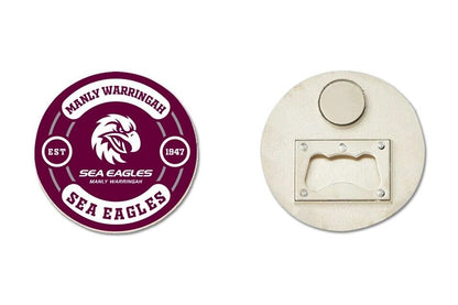 NRL Bottle Opener Magnet - Manly Sea Eagles - Rugby League