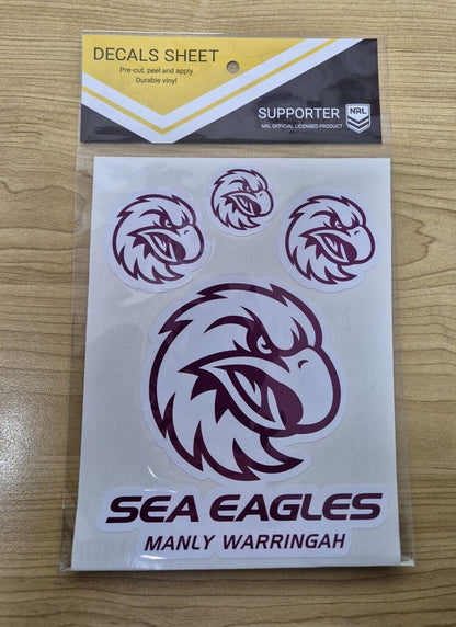 NRL Logo Decal Sheet - Manly Sea Eagles - Stickers - Sticker