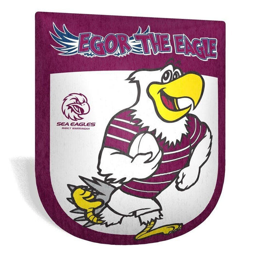 NRL Mascot Shaped Cushion - Manly Sea Eagles - 35cm x 40cm - Pillow