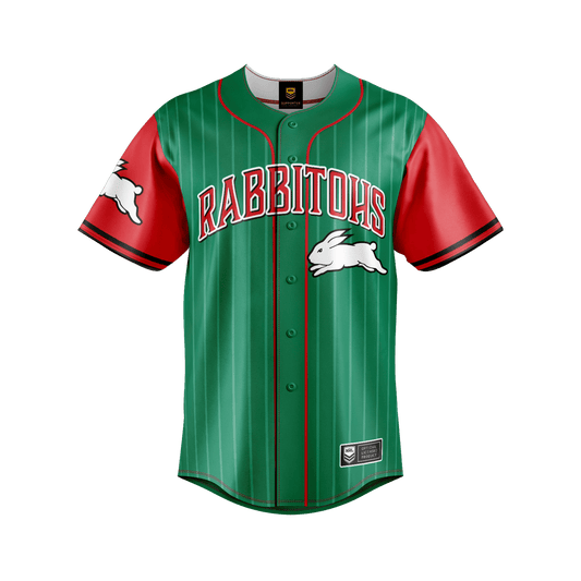 NRL 'Slugger' Baseball Shirt - South Sydney Rabbitohs - Tee