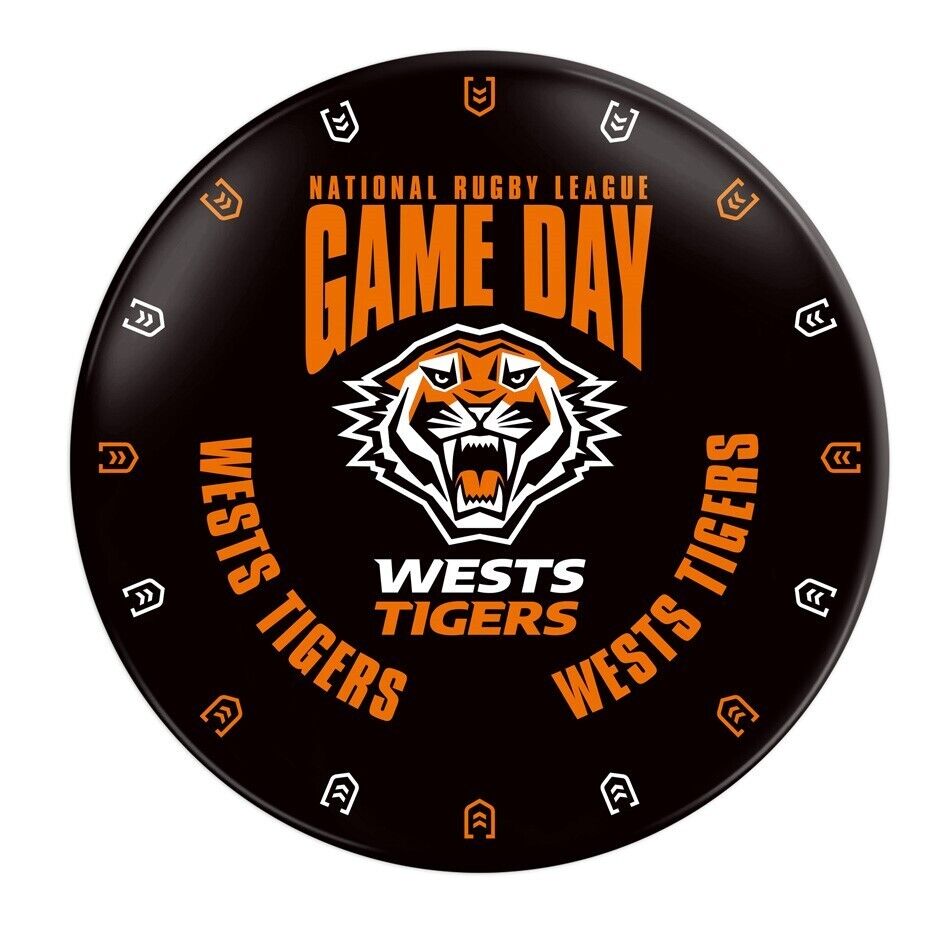 NRL Snack Plate - Wets Tigers - 20cm diameter - Melamine - Single