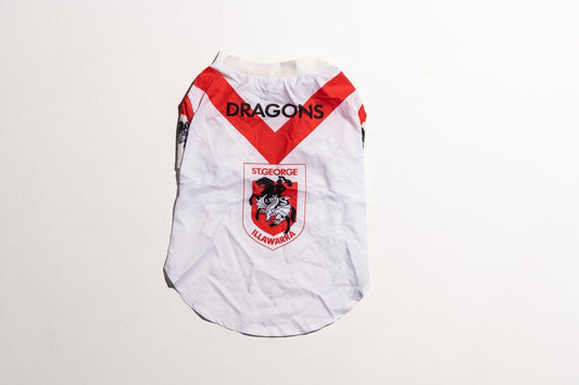 NRL Pet Jersey - St George Illawarra Dragons - Size XStoXL - T-Shirt - Dog - Cat